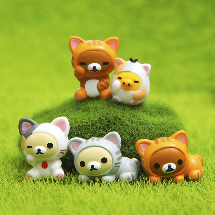 Mini Backpack Purse - 5pcs Rilakkuma Action Figures Cute Relax