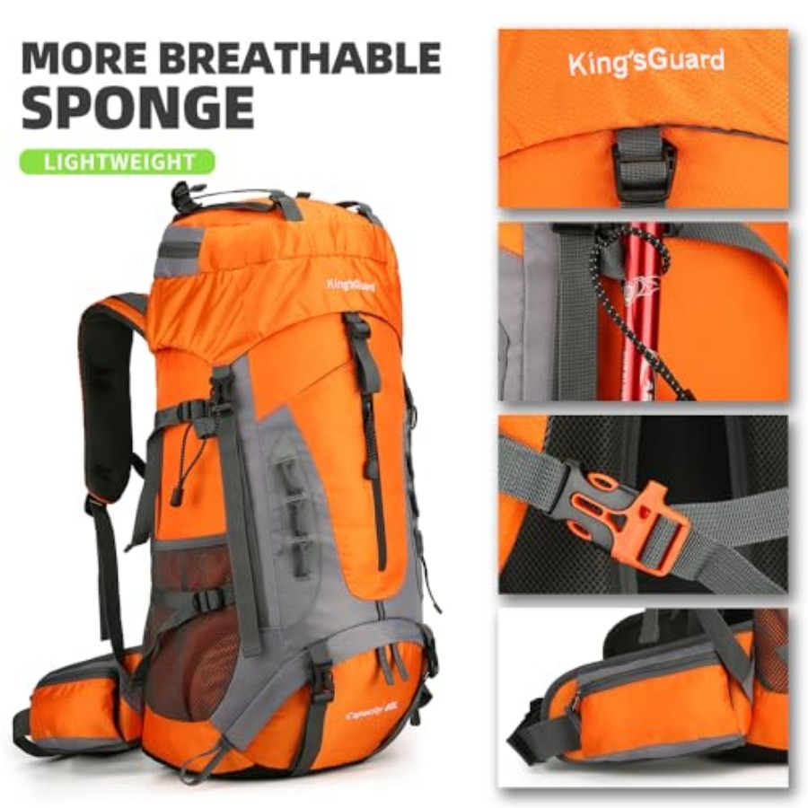 60L Hiking Backpack for Men an - Rain Cover Backpack reseña y precio