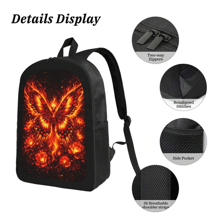 Flame Phoenix Butterfly Backpa - Fashion Backpack Women reseña y precio