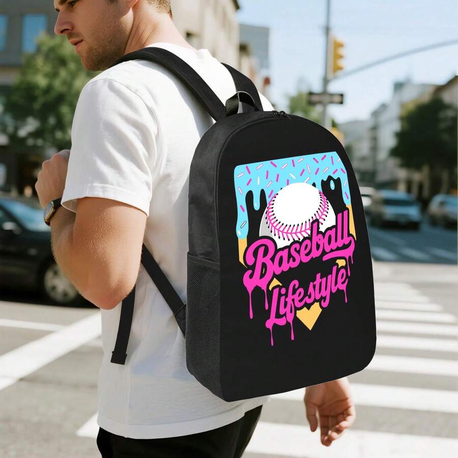 Baseball Drip Design Backpack  - Laptop Backpack 15.6 reseña y precio