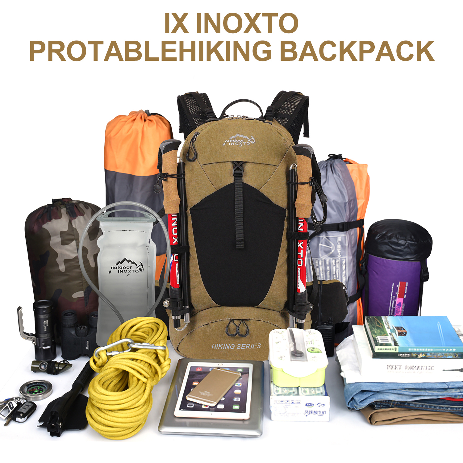 Mountaineering backpack 35 lit - Foldable Backpack Small reseña y precio
