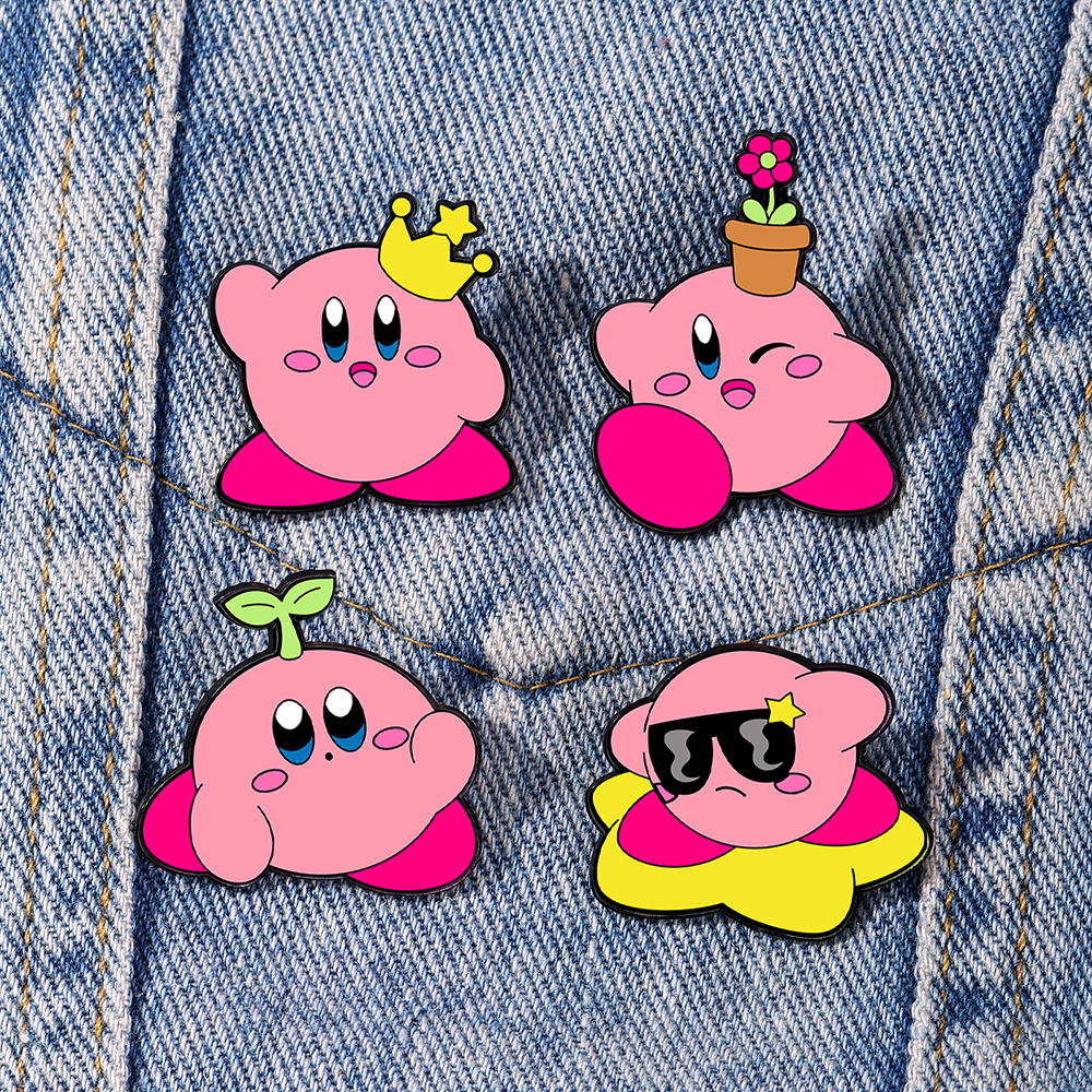 4pcs Kirby Enamel Lapel Pins S - Fashion Backpack Women reseña y precio