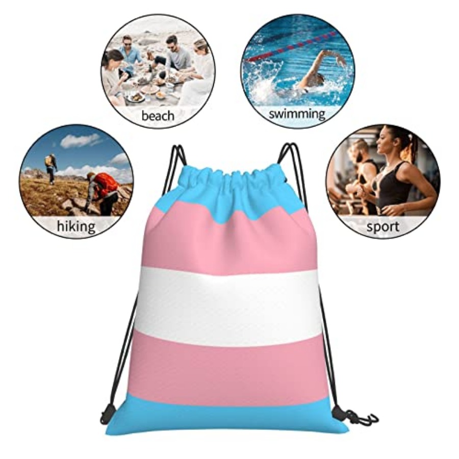 Transgender Pride Flag Unisex  - Drawstring Gym Bag reseña y precio