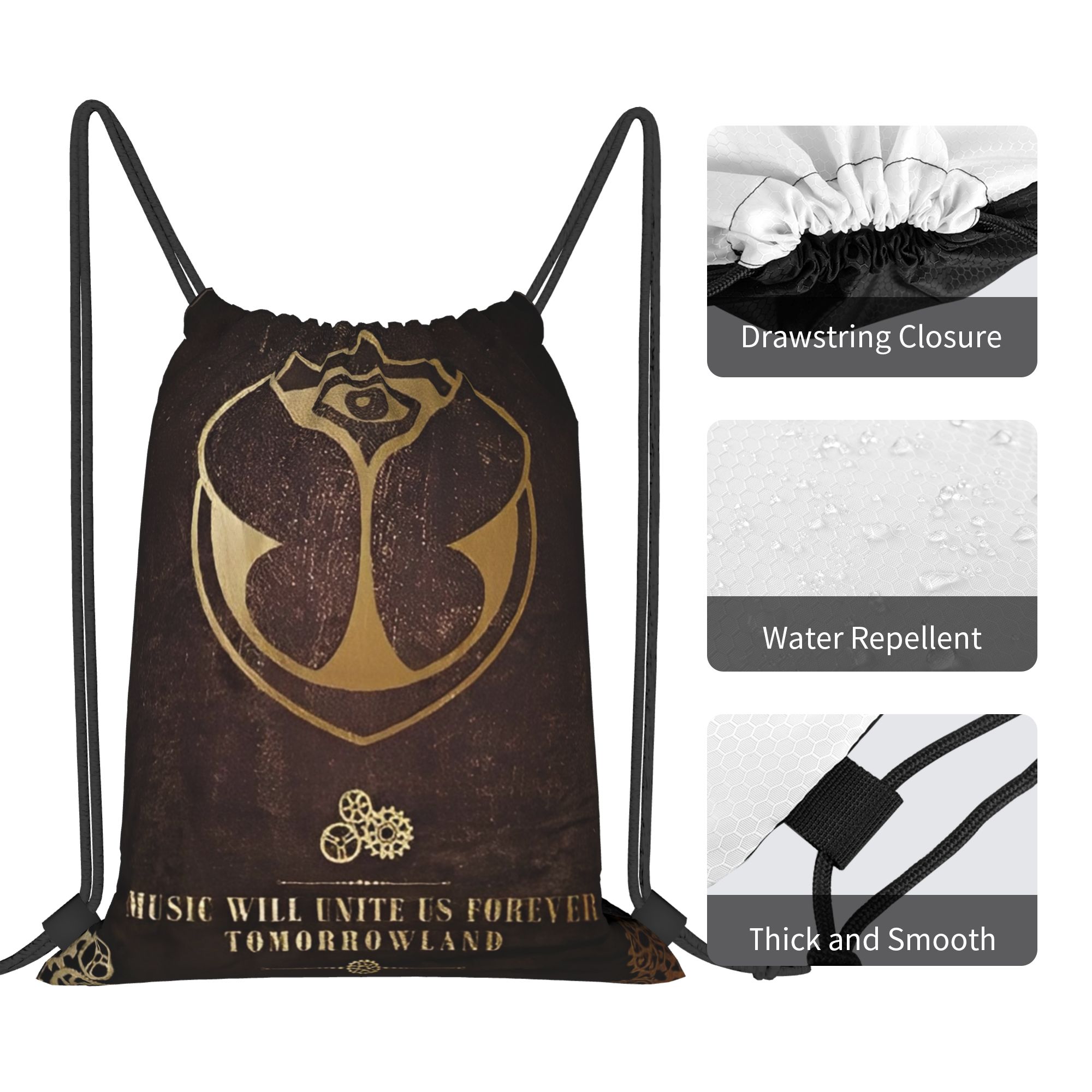 Tomorrowlands  Drawstring Bags - Drawstring Gym Bag reseña y precio