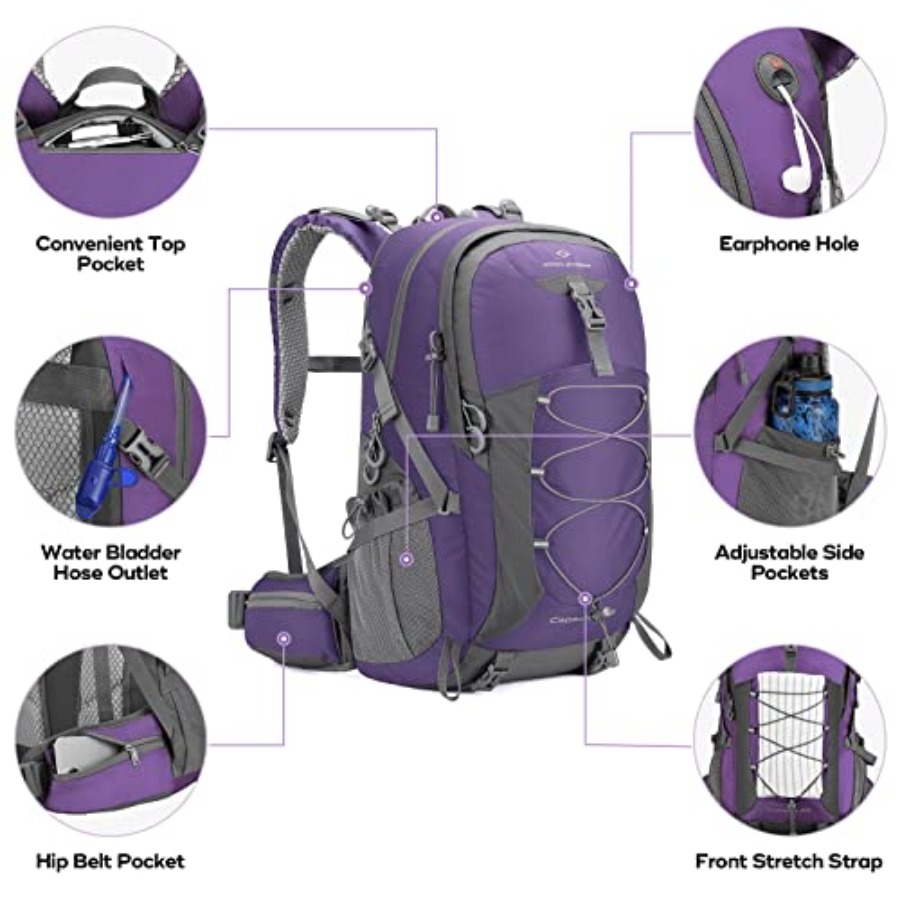Hiking Backpack, Camping Backp - Rain Cover Backpack reseña y precio