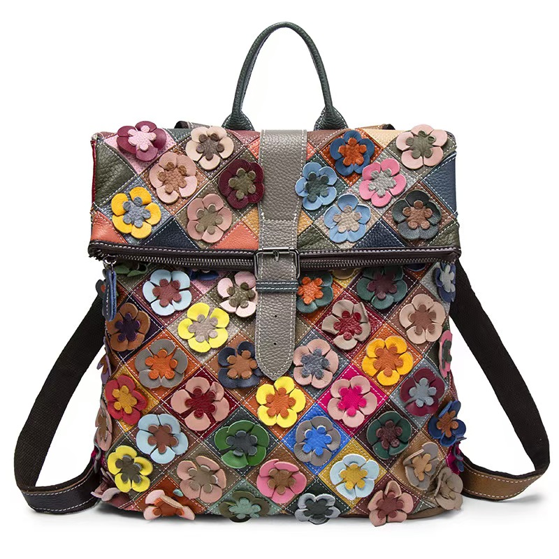 Vintage Women Genuine Leather  - Fashion Backpack Women reseña y precio