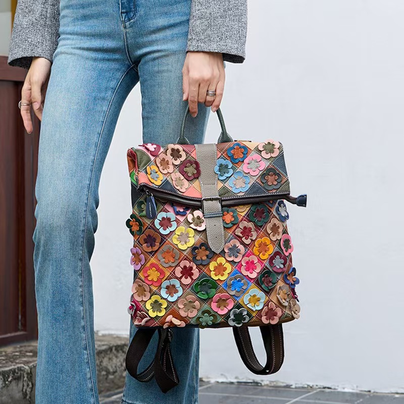 Vintage Women Genuine Leather  - Fashion Backpack Women reseña y precio