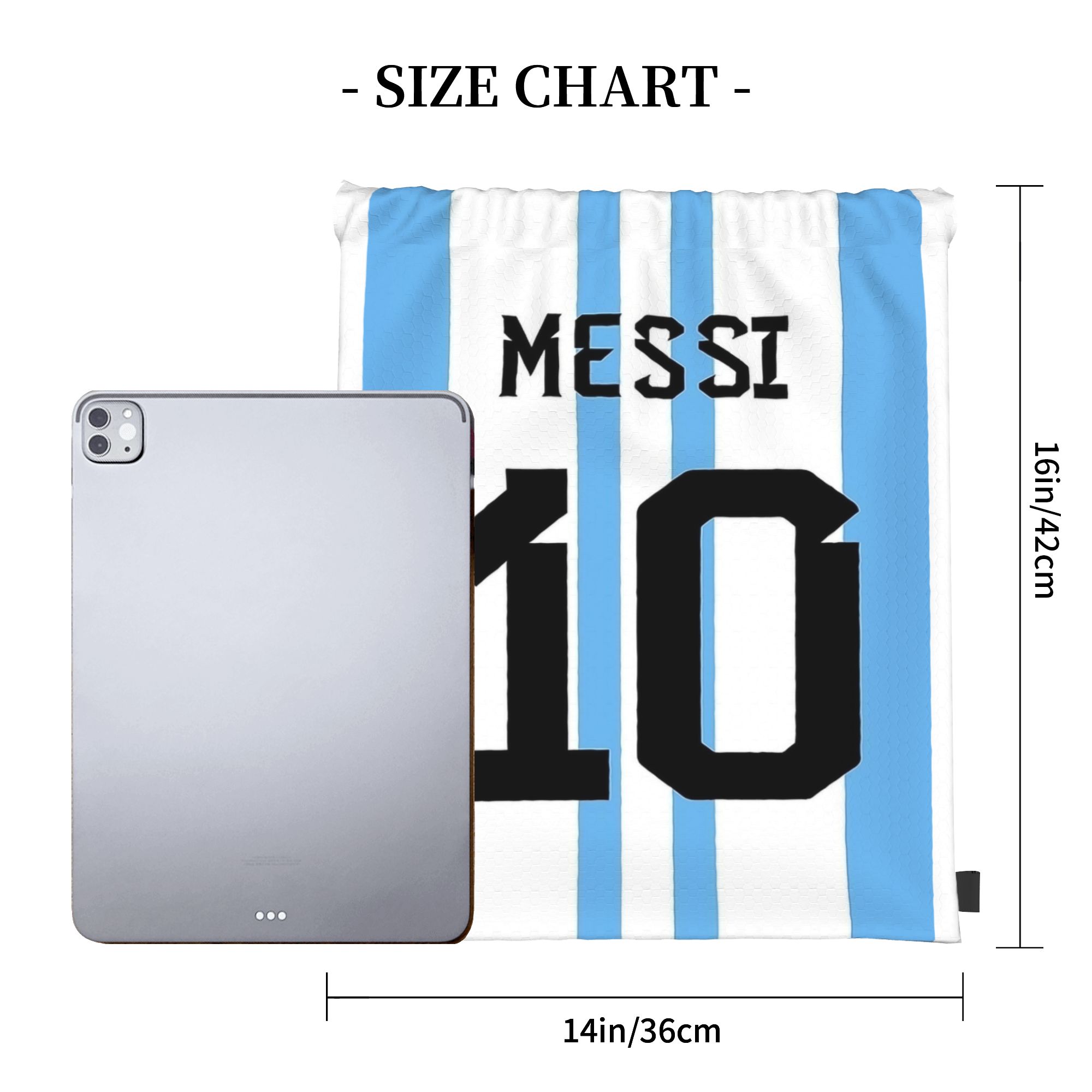 Messis 10 Soccer Football Draw - Drawstring Gym Bag reseña y precio