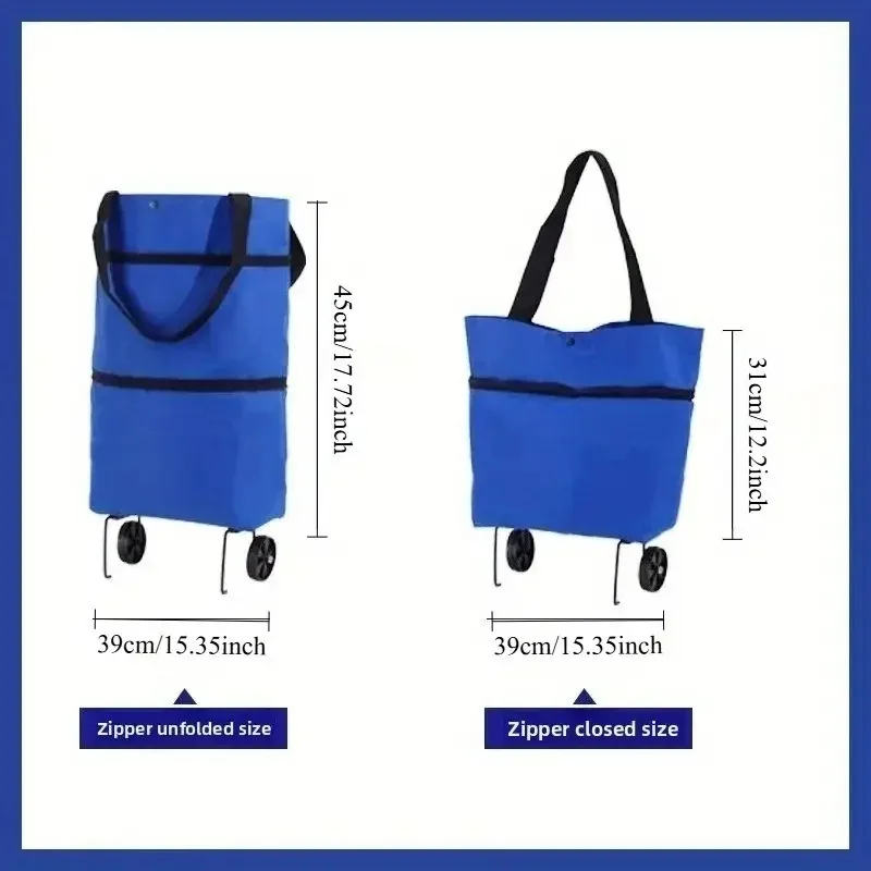 1pc Portable Shopping Cart wit - Foldable Backpack Small reseña y precio