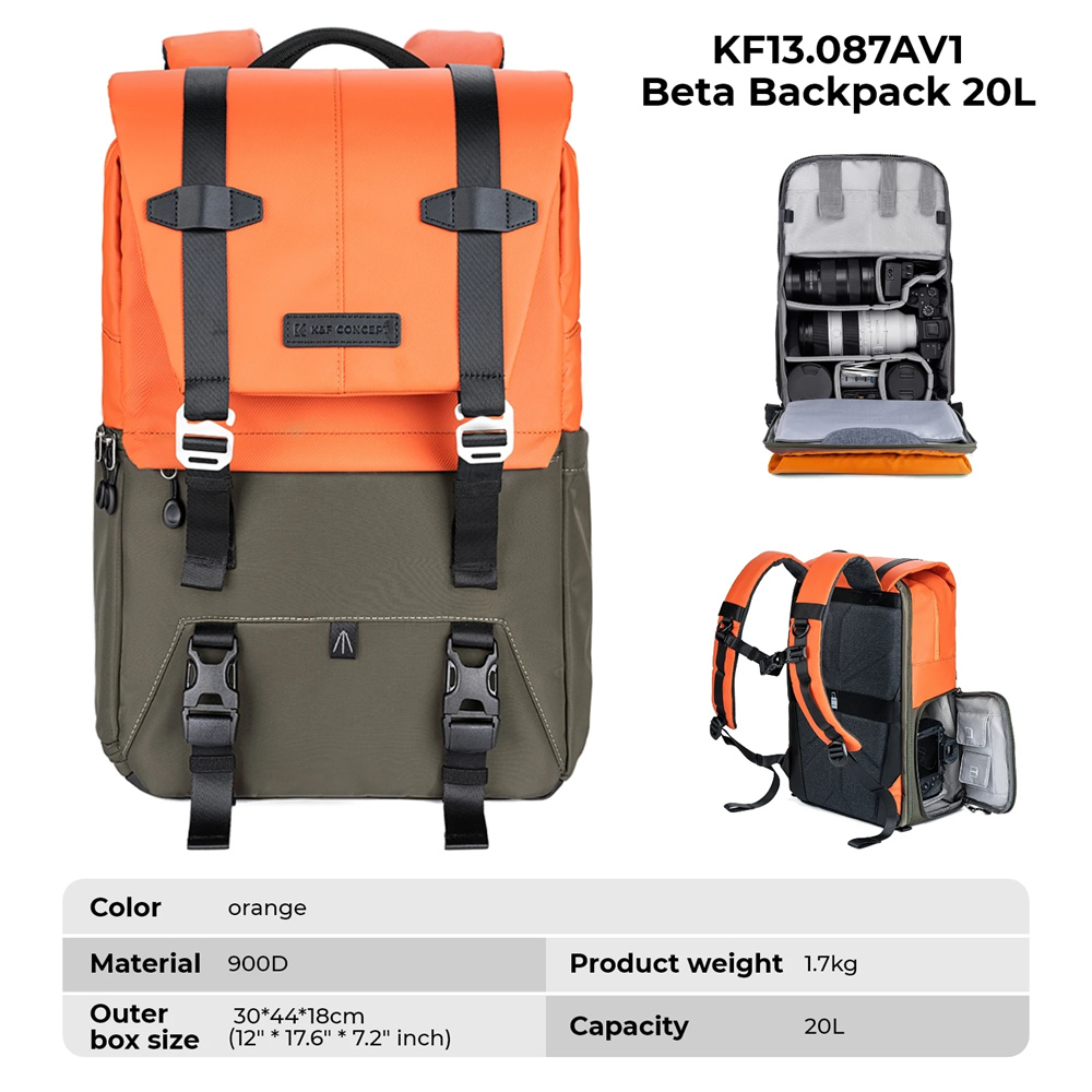 K&F CONCEPT Camera Backpack Tr - Rain Cover Backpack reseña y precio