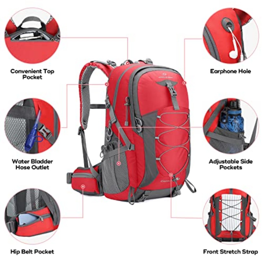 Hiking Backpack, Camping Backp - Rain Cover Backpack reseña y precio