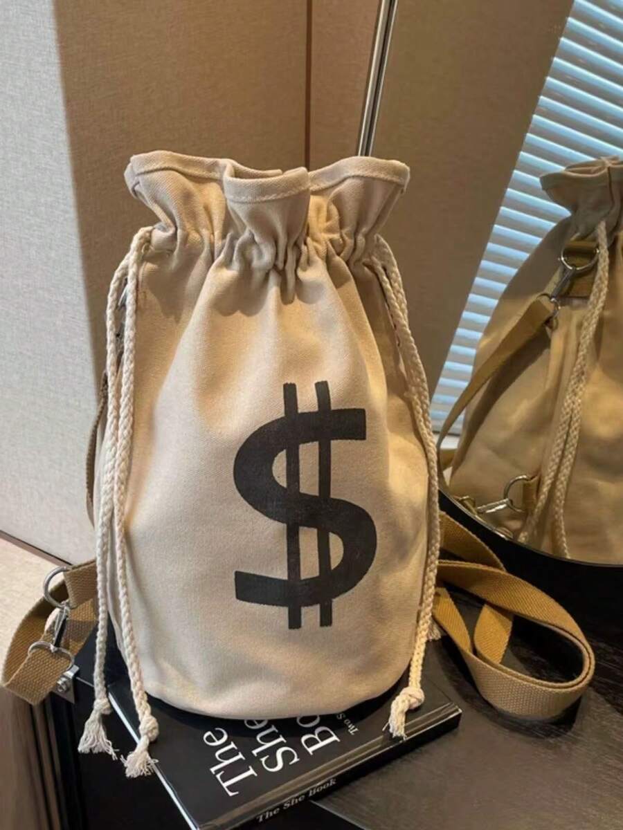Black Canvas Drawstring Crossb - Canvas Backpack Casual reseña y precio