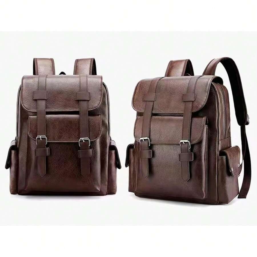 PU Leather Backpack For Men An - Laptop Backpack 15.6 reseña y precio