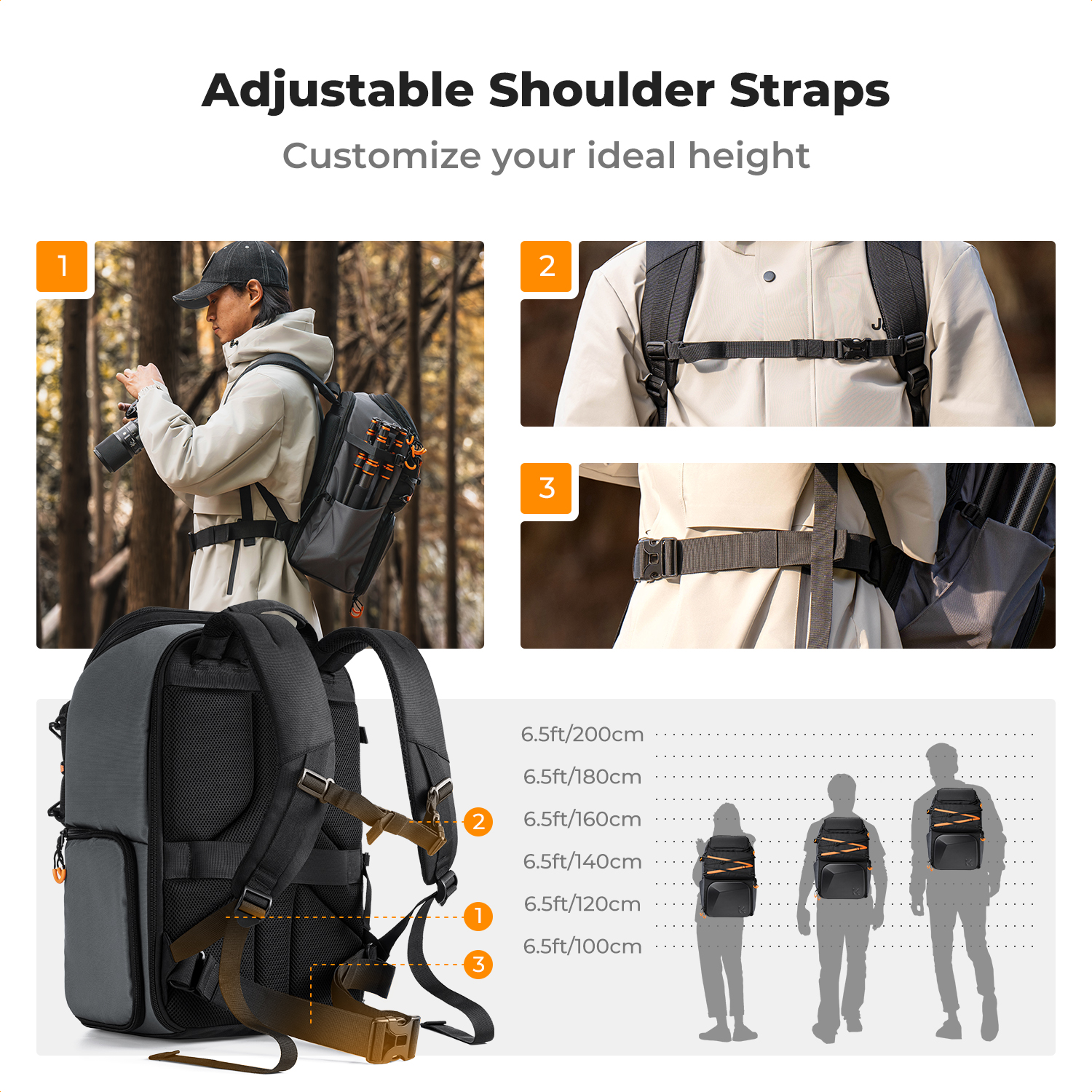 K&F CONCEPT 25L Outdoor Camera - Rain Cover Backpack reseña y precio
