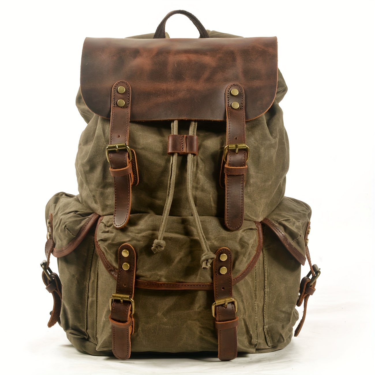 Vintage Men'S Leather Backpack - Canvas Backpack Casual reseña y precio