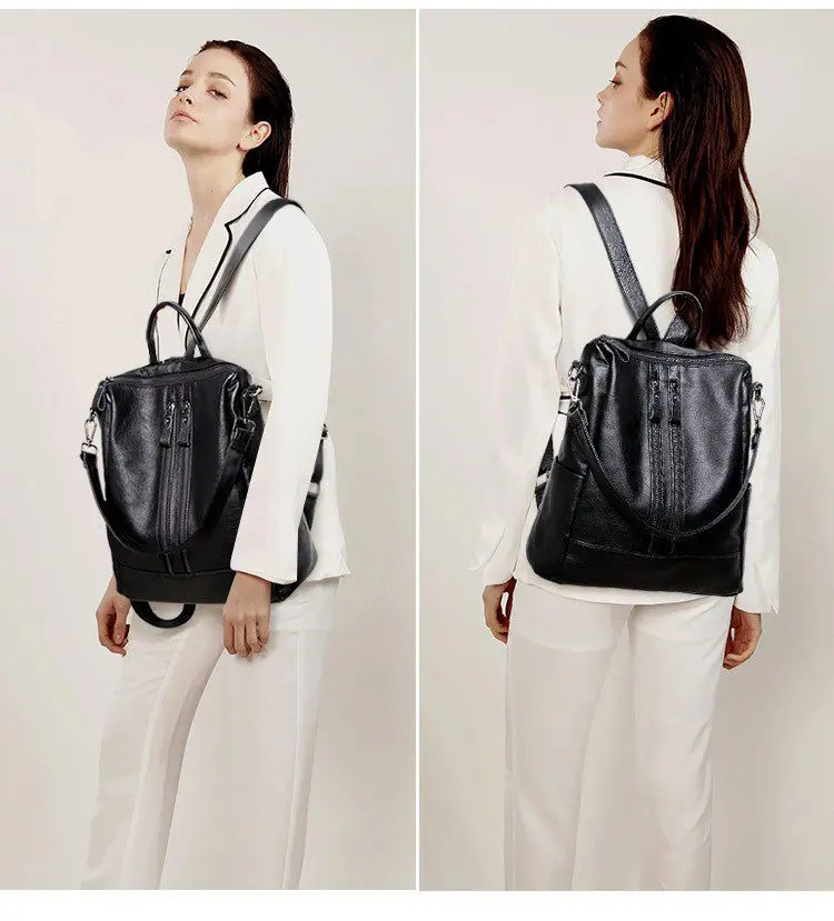 Women Soft Leather Backpack Sc - Canvas Backpack Casual reseña y precio