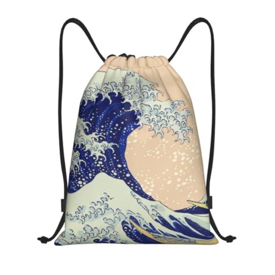 Japanese Kanagawa Ocean Great  - Drawstring Gym Bag reseña y precio