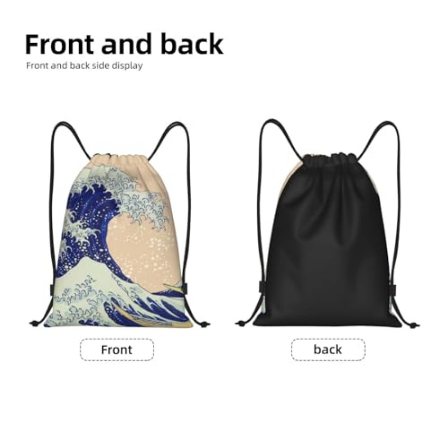 Japanese Kanagawa Ocean Great  - Drawstring Gym Bag reseña y precio