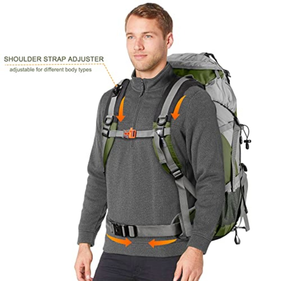 Loowoko 50L Hiking Backpack, W - Rain Cover Backpack reseña y precio