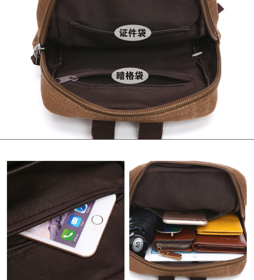 Men's Canvas Mini Backpack Men - Sling Backpack Shoulder reseña y precio