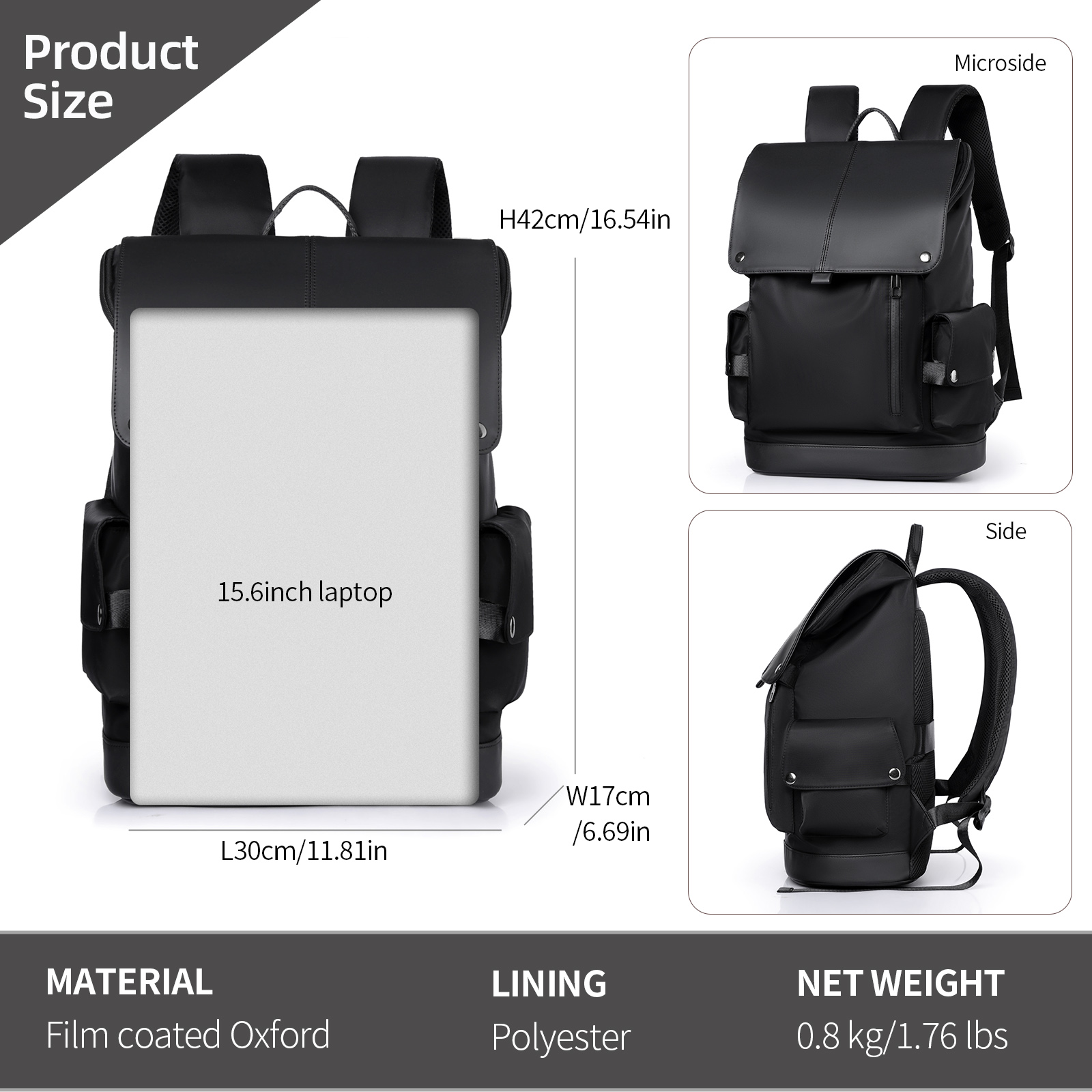 15.6in Laptop Backpack Oxford  - Hiking Backpack Waterproof reseña y precio