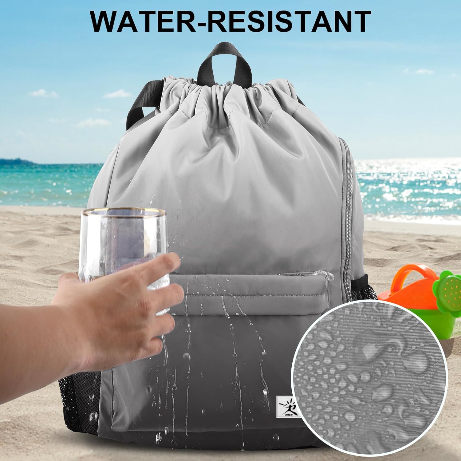 Drawstring Backpack with Mesh  - Drawstring Gym Bag reseña y precio