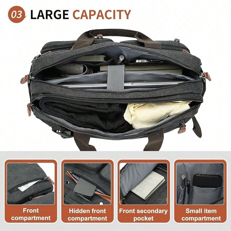 Canvas Laptop Backpack 3-In-1  - Canvas Backpack Casual reseña y precio