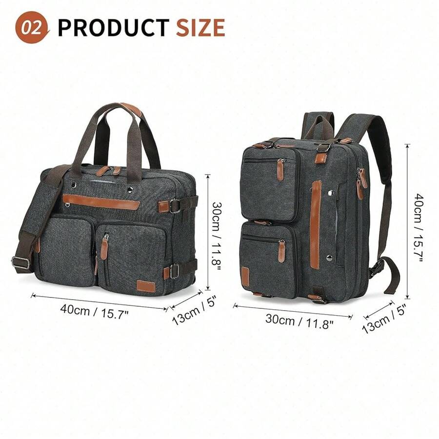 Canvas Laptop Backpack 3-In-1  - Canvas Backpack Casual reseña y precio