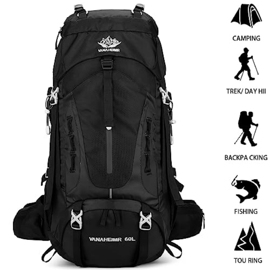 50L Hiking Backpack Men Campin - Rain Cover Backpack reseña y precio