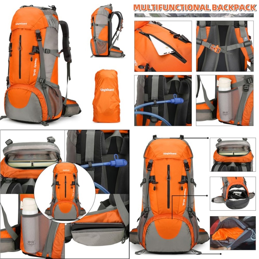 70L Hiking Backpack with Rain  - Rain Cover Backpack reseña y precio