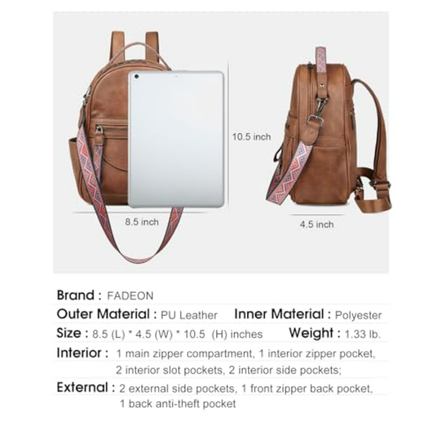 Mini Backpack Purse for Women, - Mini Backpack Purse reseña y precio
