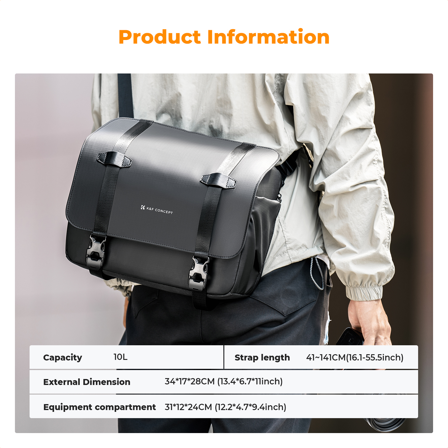 K&F CONCEPT 10L Camera Sling B - Sling Backpack Shoulder reseña y precio