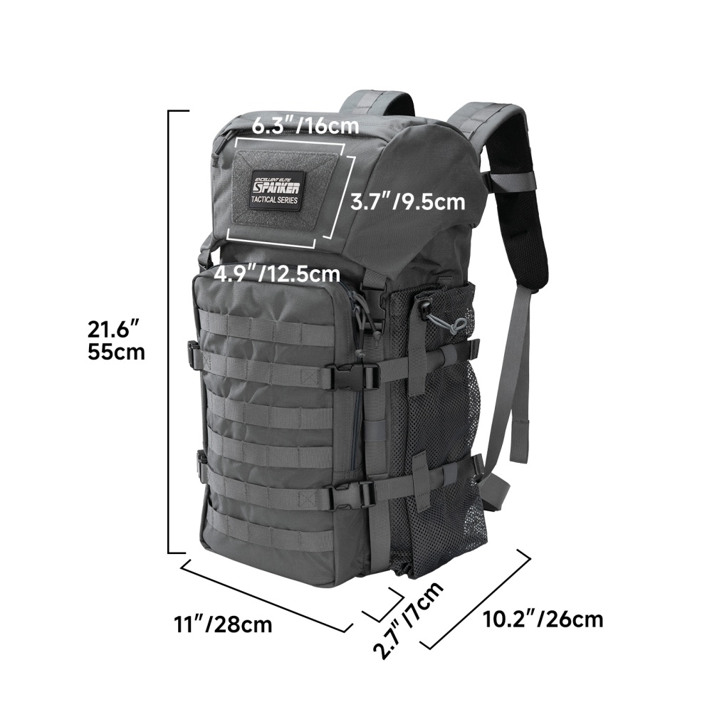 Tactical Backpack 40L 500D Nyl - Rucksack Military Style reseña y precio