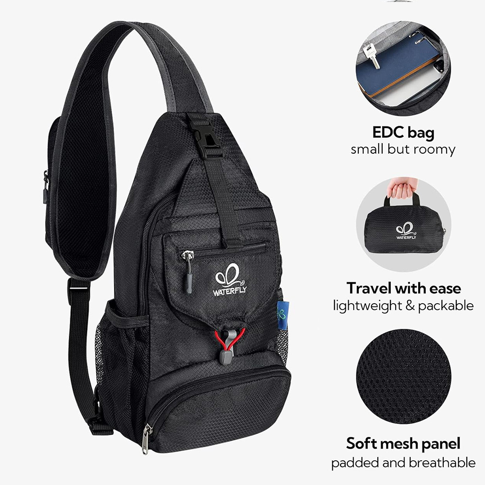 WATERFLY Chest Bag Shoulder Sm - Sling Backpack Shoulder reseña y precio