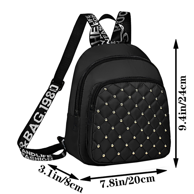 Chic Stylish Studded Backpack  - Canvas Backpack Casual reseña y precio