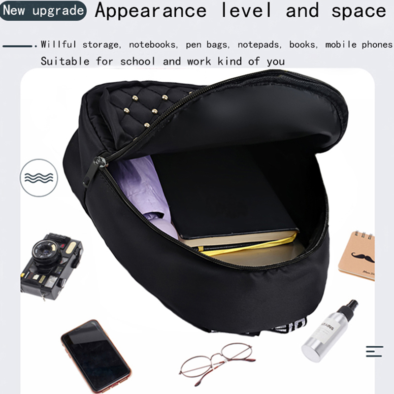 Chic Stylish Studded Backpack  - Canvas Backpack Casual reseña y precio