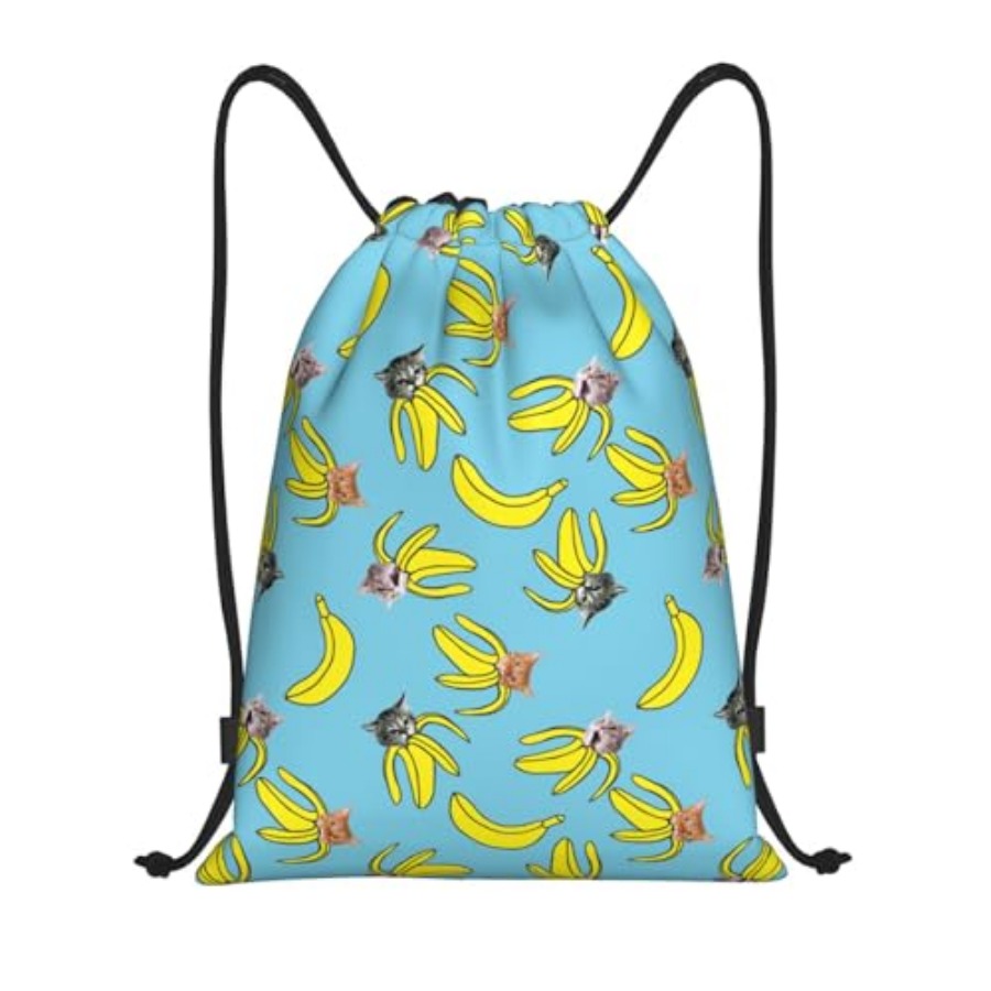 Funny Cat Banana Bananas Draws - Drawstring Gym Bag reseña y precio