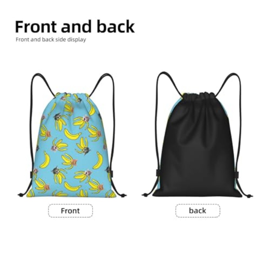 Funny Cat Banana Bananas Draws - Drawstring Gym Bag reseña y precio