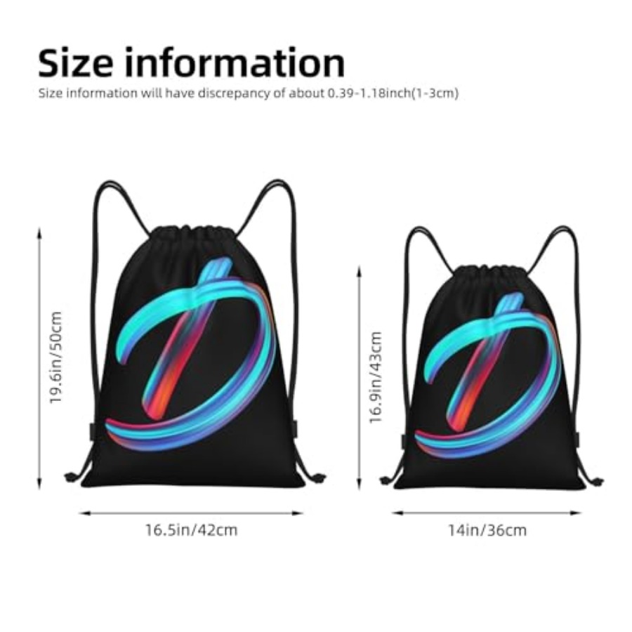 Drawstring Bags Initial Drawst - Drawstring Gym Bag reseña y precio