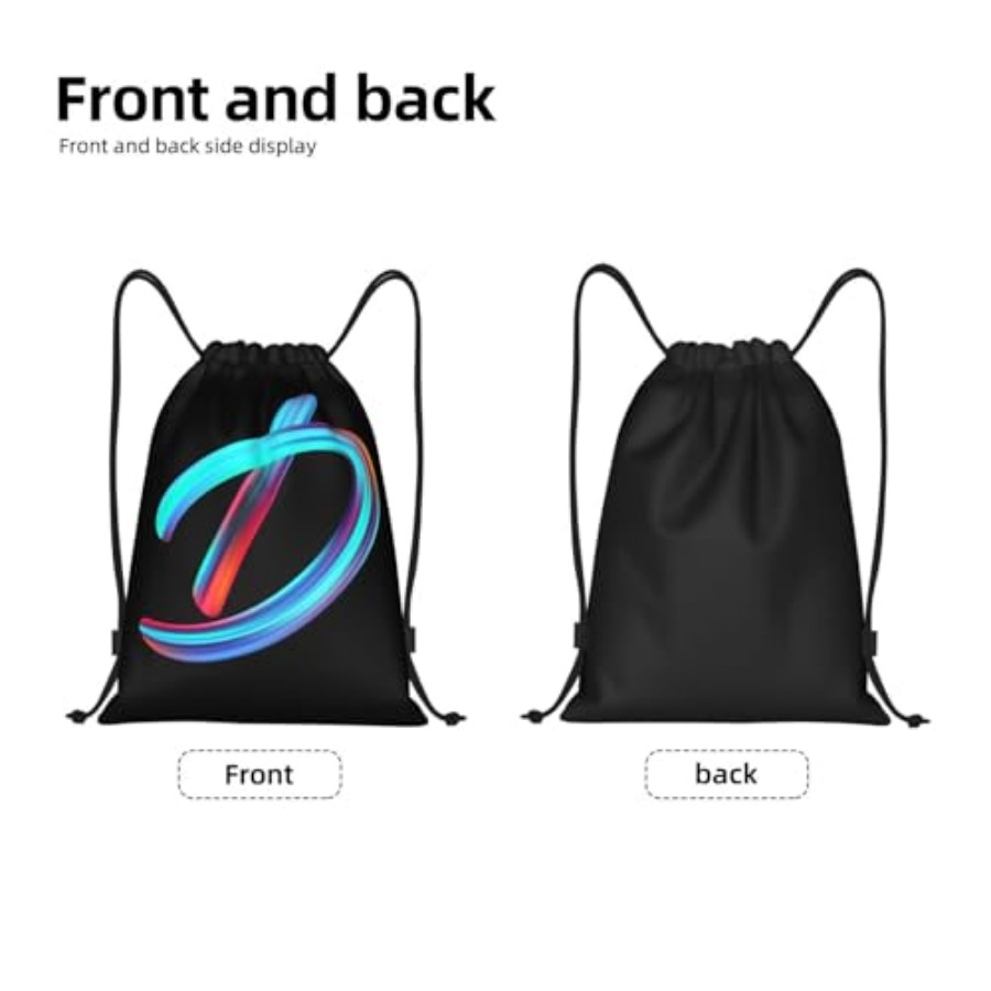 Drawstring Bags Initial Drawst - Drawstring Gym Bag reseña y precio